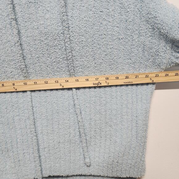 Altar'd State Cozy Soft Hooded Pullover Sweater Size M Light Blue Intimates Boxy - Picture 5 of 9